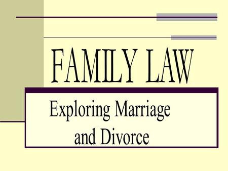 Traditional Views Until the end of the last century marriage was a very stable institution. Based on religious values and morals Man + Woman + kids =