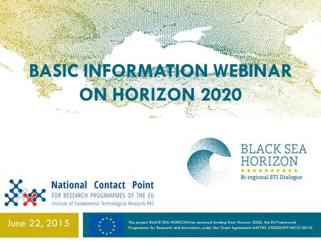 Basic Information Webinar on Horizon 2020