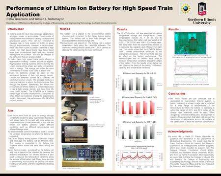 Petia Guerrero and Arturo I. Sotomayor Department of Mechanical Engineering, College of Engineering and Engineering Technology, Northern Illinois University.