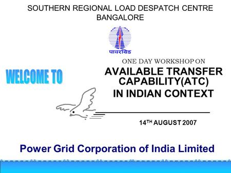 SOUTHERN REGIONAL LOAD DESPATCH CENTRE BANGALORE