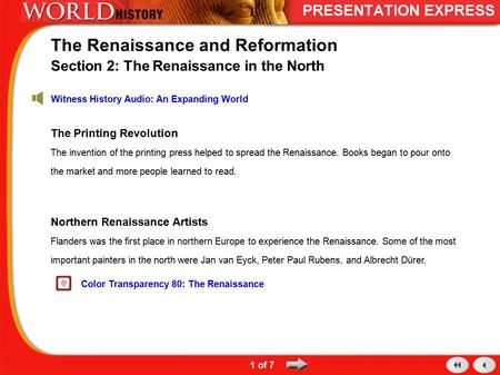 The Renaissance and Reformation