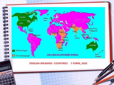 ENGLISH-SPEAKING COUNTRIES 7 FORM, 2010