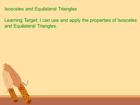 Isosceles and Equilateral Triangles