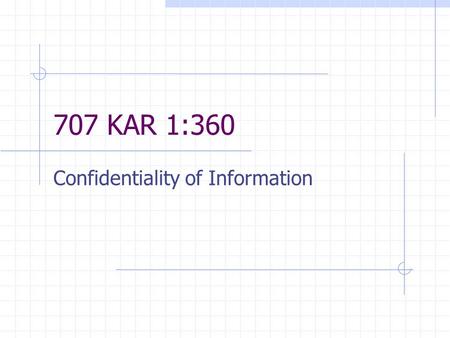 707 KAR 1:360 Confidentiality of Information. Section 1: Access Rights 1) An LEA shall permit a parent to inspect and review any education records relating.