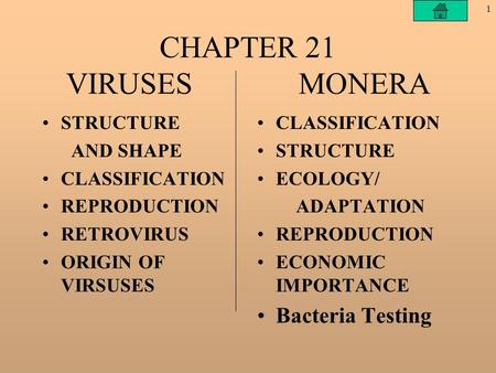 CHAPTER 21 VIRUSES MONERA