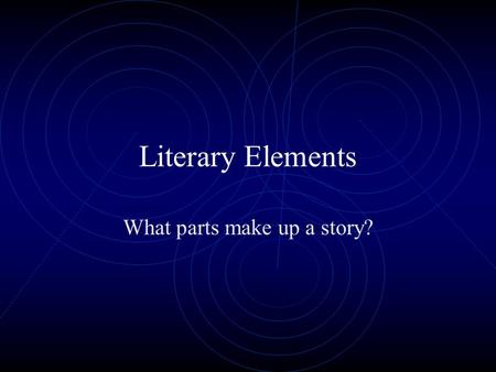 What parts make up a story?