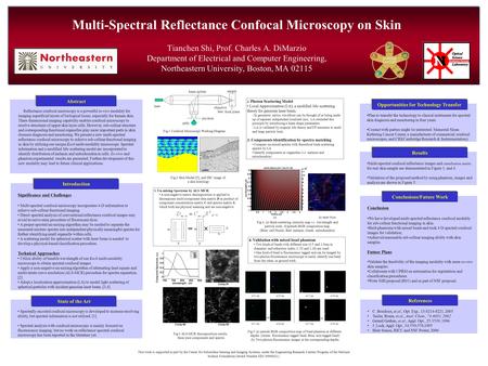 Multi-Spectral Reflectance Confocal Microscopy on Skin Tianchen Shi, Prof. Charles A. DiMarzio Department of Electrical and Computer Engineering, Northeastern.