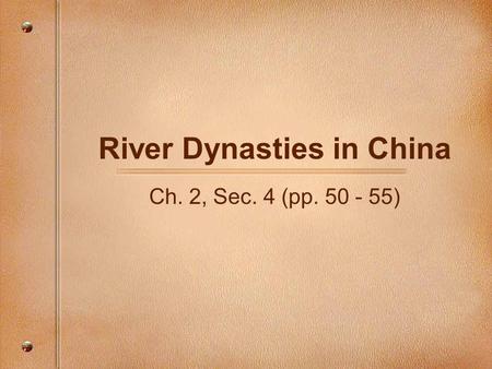 River Dynasties in China