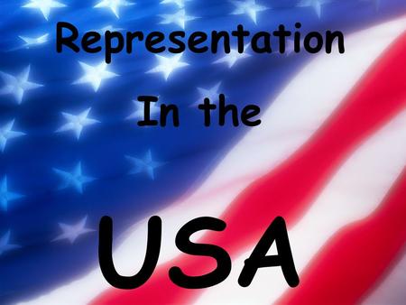 Representation In the USA. The Constitution A set of Rules that explain how the government of a country works The US constitution details things like.