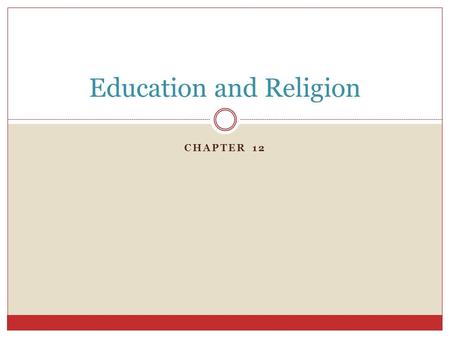 Education and Religion