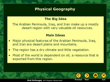 Physical Geography The Big Idea