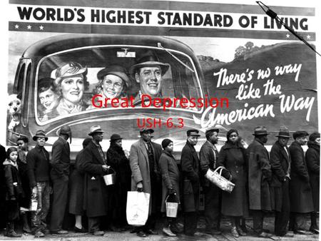 Great Depression USH-6.3. I. Underlying Problems A.Declining demand and overproduction were the main causes B.1920s seemed good w/high employment 1.Production.