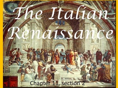 The Italian Renaissance