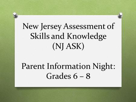 When is the test? Why do students take the test?