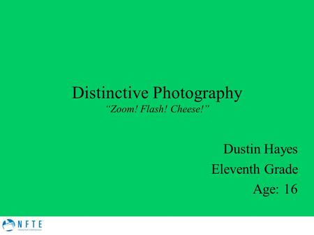 Distinctive Photography “Zoom! Flash! Cheese!”