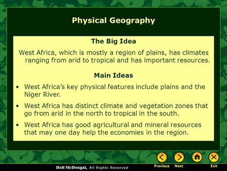 Physical Geography The Big Idea