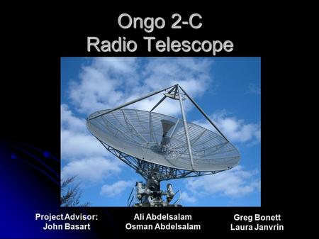 Ongo 2-C Radio Telescope