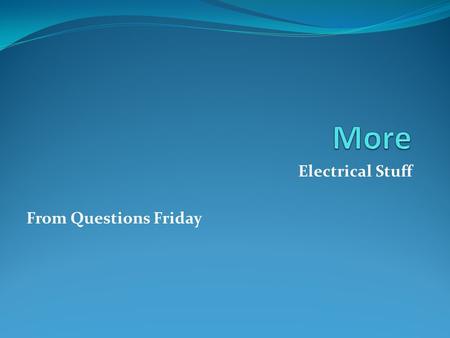 Electrical Stuff From Questions Friday. Delta 3 Phase Motor.