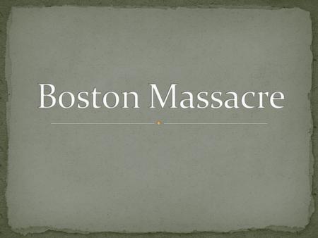 Stamp Act placed tax on all paper used in colonies, and the colonists were furious at this act by Parliament.