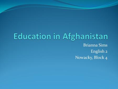 Education in Afghanistan