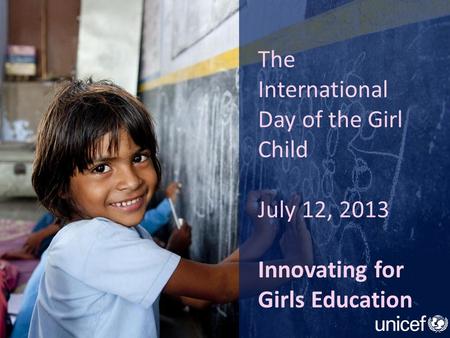 The International Day of the Girl Child