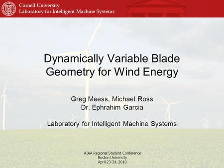 Dynamically Variable Blade Geometry for Wind Energy