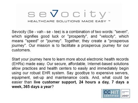 Sevocity (Se - vah - se - tee) is a combination of two words: seven, which signifies good luck or prosperity, and velocity, which means speed or.