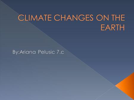  Climate change is a change in the statistical distribution of weather over periods of time that range from decades to millions of years.  It can be.