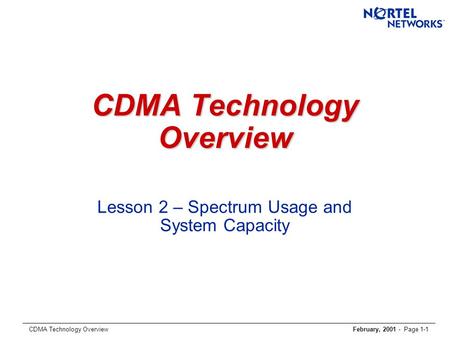 CDMA Technology Overview