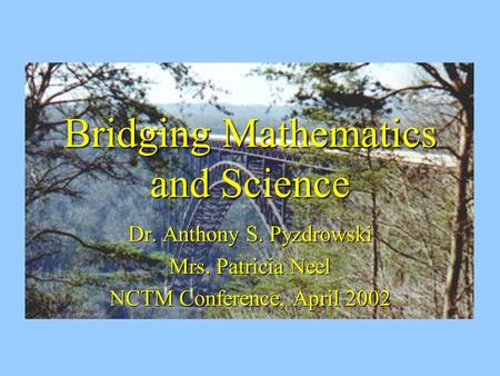 Bridging Mathematics and Science