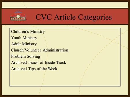 CVC Article Categories