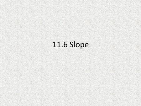 11.6 Slope. Rate of Change – identifies the relationship between two #’s that are changing Slope – a line’s rate of change Slope formula =