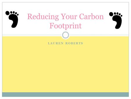 LAUREN ROBERTS Reducing Your Carbon Footprint. Our Current Carbon Emissions In the US, we account for 20% of man made greenhouse gas emissions, with less.