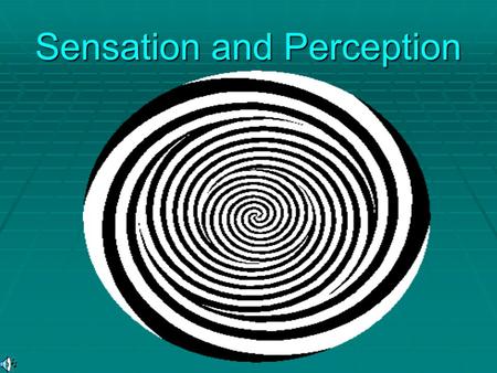 Sensation and Perception