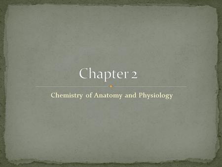 Chemistry of Anatomy and Physiology. Atoms Smallest unit of an element Subatomic particles Protons: (+) charge Neutrons: neutral Electrons: (-) charge.