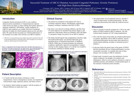 Divisions of Critical Care Medicine*, Pulmonology ¶, Department of Pediatrics #, and Department of Pathology §, Advocate Lutheran General Children’s Hospital.