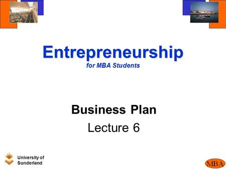 Entrepreneurship for MBA Students