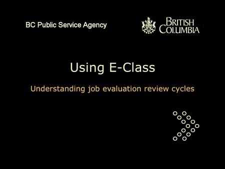 Using E-Class Understanding job evaluation review cycles.