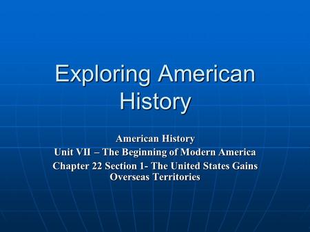 Exploring American History