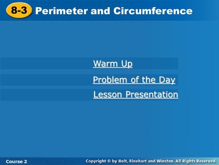 Perimeter and Circumference