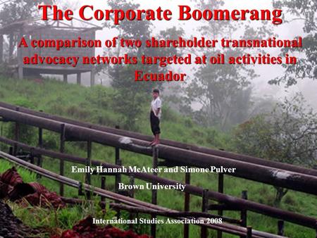 The Corporate Boomerang