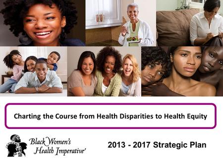 Charting the Course from Health Disparities to Health Equity 2013 - 2017 Strategic Plan.