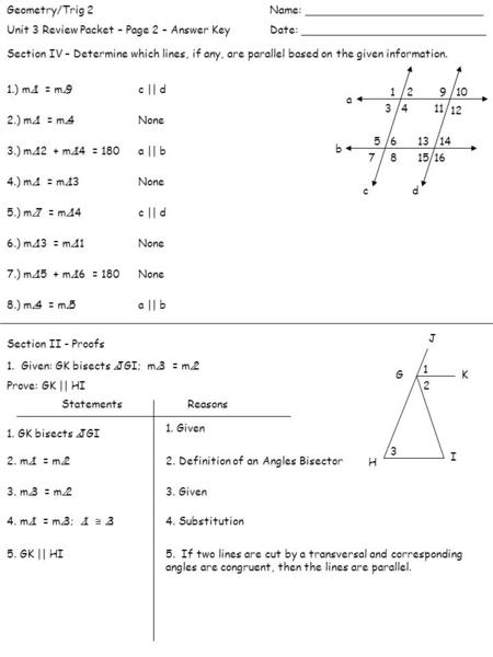 Geometry/Trig 2			Name: __________________________