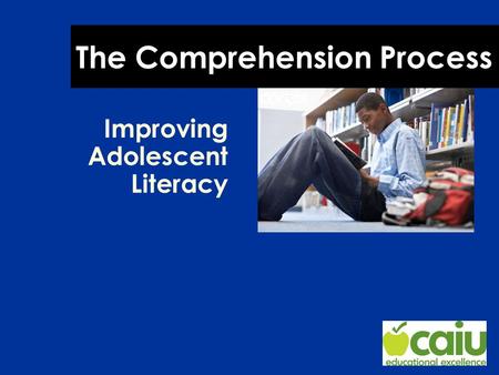 The Comprehension Process Improving Adolescent Literacy.