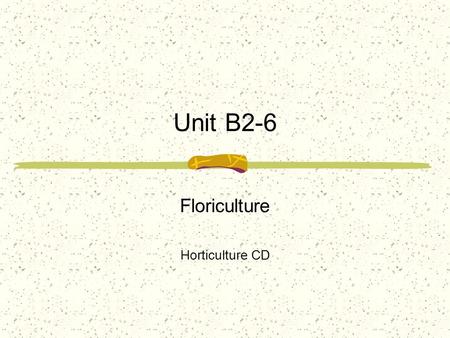 Floriculture Horticulture CD