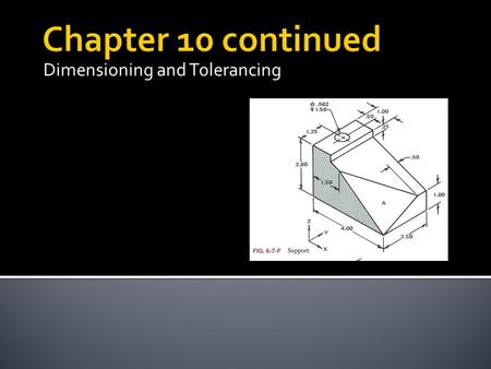 Dimensioning and Tolerancing