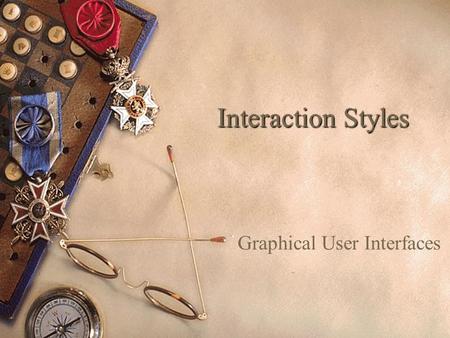 Graphical User Interfaces