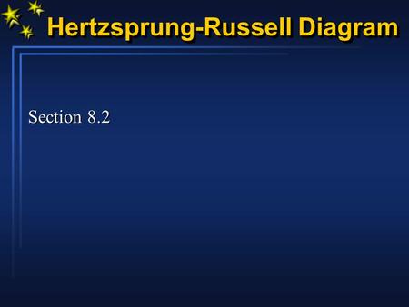 Hertzsprung-Russell Diagram