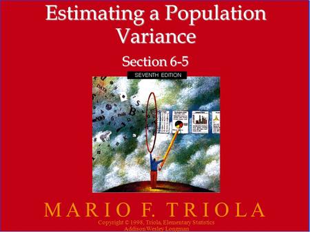 Estimating a Population Variance