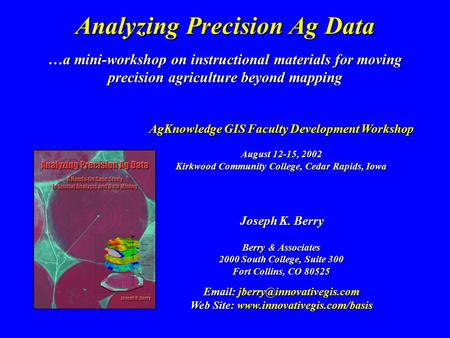 Analyzing Precision Ag Data